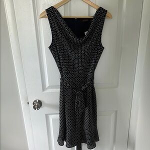 The Limited Black Asymmetrical Ruched Wrap Mini Dress